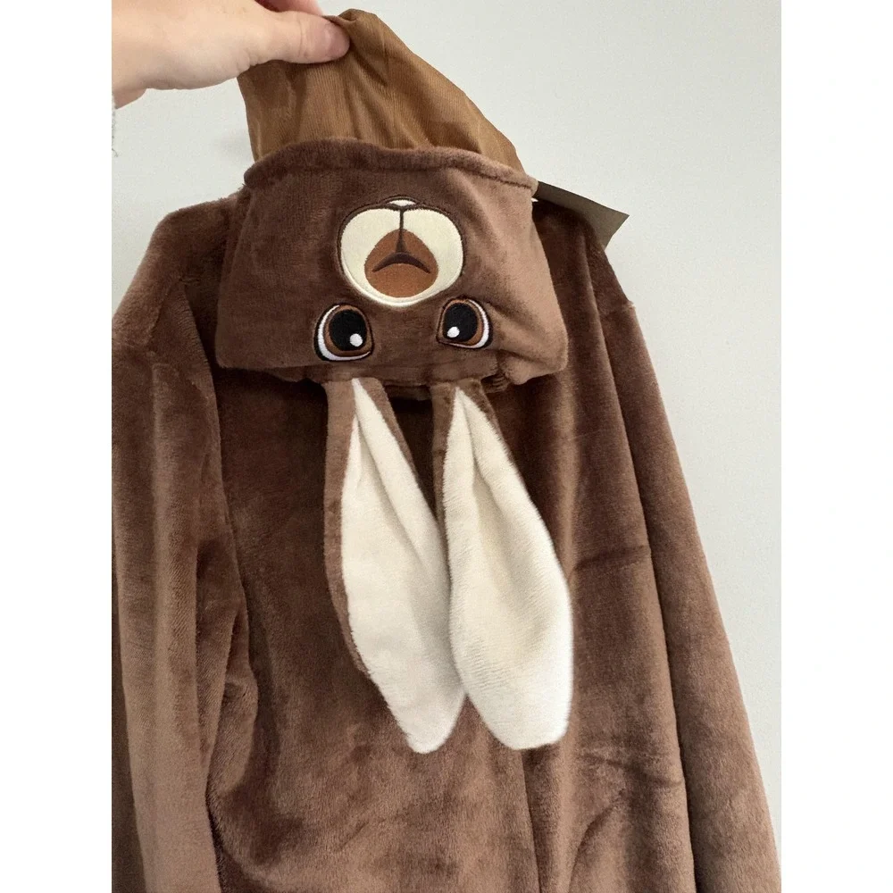 Rubie's Kangaroo Costume Jumpsuit Kids L-XL Brown‎ Hooded One-piece Halloween - Picture 5 of 6